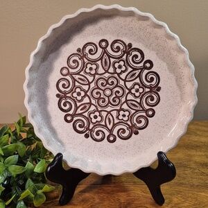 BILTONS Vintage 1970s Ironstone 'Celtic Rose' Pattern Quiche/Pie Baker Dish